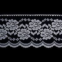 **-Nylon Lace 25m X 120mm :: White-** ##-Essential Trimmings ET423-WHT-##
