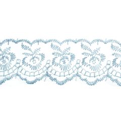 **-Embroidered Lace: 27.4m X 50mm :: Powder Blue-** ##-Essential Trimmings ET430-BLU-##