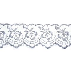 **-Embroidered Lace: 27.4m X 50mm :: Slate Grey-** ##-Essential Trimmings ET430-GRY-##