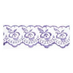 **-Embroidered Lace: 27.4m X 50mm :: Lilac-** ##-Essential Trimmings ET430-LIL-##