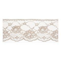 **-Nylon Lace: 25m X 70mm :: Beige-** ##-Essential Trimmings ET437-COL10-##