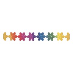 **-Flower Trim 25m X 18mm Multi-coloured-** ##-Essential Trimmings ET614-MUL-##