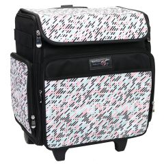 **-Craft Trolley Bag-** Pill Print, Craft Organiser on Wheels for Sewing, Scrapbooking, Paper Craft and Art, Storage Case for Supplies and Accessories ##-Everything Mary EVM12777-1-##