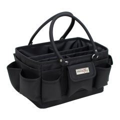**-Craft Organiser Bag-** Black, Collapsible Caddy and Tote with Compartments for Sewing, Scrapbooking, Paper Craft and Art ##-Everything Mary EVM9152-18-##