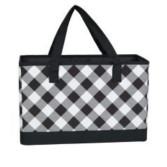 **-Sewing Machine Bag-** Black & White Check, Carry Bag for Brother, Singer, Bernina and Most Sewing Machines ##-Everything Mary EVM12580-7-##