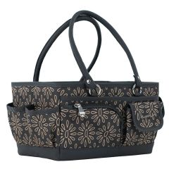 **-Craft Organiser-** Collapsible store & Tote Junior Craft Organiser,Tan Floral ##-Everything Mary EVM14515-1-##