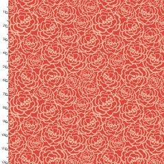 **-Cotton Craft Fabric 110cm wide x 1m Madison Collection-** Packed Floral ##-Sewing Online 16511-RED-##