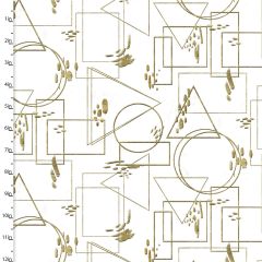 **-Cotton Craft Fabric 110cmx1m Metallic Fusion Collection Gold Geometric Outlines-** ##-Sewing Online 16551-GLD-##