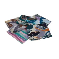 **-Geo Feathers Blue Themed Pack of 5 Cotton Fat Quarters-** ##-Sewing Online FA235-##