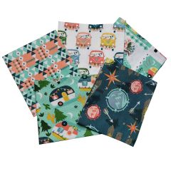**-Live Your Adventure Design Fat Quarter Bundle-Pack of 5 Cotton Fat Quarters-** ##-Sewing Online FE0136-##