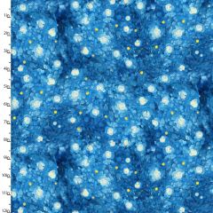 **-Cotton Craft Fabric 110cm wide x 1m C'est Magnifique Collection-Starry Night-** ##-Sewing Online 22923-BLU-##