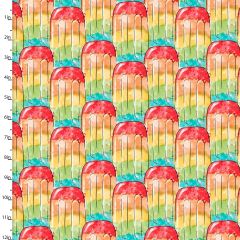 **-Cotton Craft Fabric 110cm wide x 1m Sweet Summertime Collection-Rainbow Pop-** ##-Sewing Online 22951-MLT-##