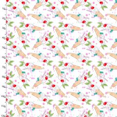 **-Cotton Craft Fabric 110cm wide x 1m Sweet Summertime Collection-Ice Cream You Scream-** ##-Sewing Online 22955-WHT-##