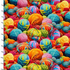 **-Cotton Craft Fabric 110cm wide x 1m Purrfectly Playful Collection-Kaleidoscope Knit-** ##-Sewing Online 22964-MLT-##