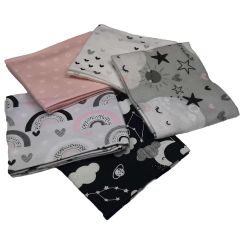 **-Don't Forget to Dream Brushed Cotton Fat Quarter Bundle-Pack of 5 Brushed Cotton Fat Quarters-** ##-Sewing Online FE0132-##