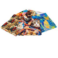 **-Purrfectly Playful Design Fat Quarter Bundle -Pack of 5 Cotton Fat Quarters-** ##-Sewing Online FE0148-##