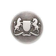 **-Antique Crest Metal Button G4244 :: 24mm :: Silver-** ##-Trimits G424436-100-##