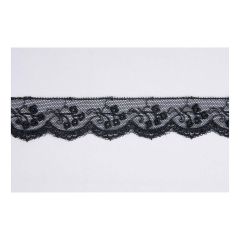 **-Rayon Embroidered Nylon Lace 290 :: Black-** ##-Essential Trimmings ET290-BLK-##