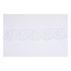 **-Rayon Embroidered Nylon Lace 290 :: White-** ##-Essential Trimmings ET290-WHT-##
