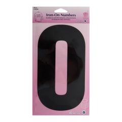 **-Hemline Iron-On Number 0 Suitable for Sport-** dance and Gym Wear, 20cm, Black ##-Hemline H824-20-0B-##