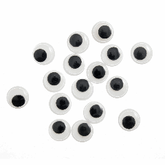 **-Toy Eyes: Googly: Glue-On: 7mm: Black: 30 Pack-** ##-Trimits CB016-##