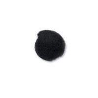 **-12mm Pom Poms With Holes In Bulk :: Black-** ##-Trimits HP2BL-##