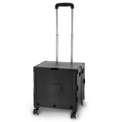 **-Plastic Folding Trolley-** Black | Craft/Sewing and Hobby Box with Wheels | 47 x 39 x 32cm ##-Sewing Online YN8822-BLACK-##