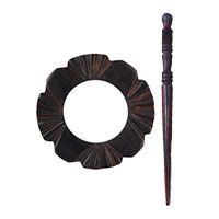 **-Symfonie Wood Exotica Series Shawl Pins With Stick :: Daisy-** ##-Knitpro KP20860-##