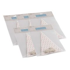 **-Single Design Bunting Kit White & Pink Spot 50 Flags-** ##-Groves and Banks LA084-##