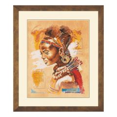 **-Counted Cross Stitch Kit: African Woman (Evenweave)-** ##-Lanarte PN-0008009-##