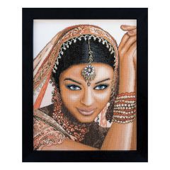 **-Counted Cross Stitch Kit: Indian Model (Evenweave)-** ##-Lanarte PN-0008160-##