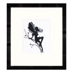 **-Counted Cross Stitch Kit: Cute Little Fairy on Twig Silhouette (Evenweave)-** ##-Lanarte PN-0008194-##