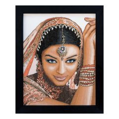 **-Counted Cross Stitch Kit: Indian Model (Aida,W)-** ##-Lanarte PN-0008301-##