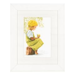 **-Counted Cross Stitch Kit: Girl with Apple (Evenweave)-** ##-Lanarte PN-0021200-##