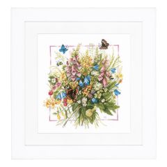 **-Counted Cross Stitch Kit: Summer Bouquet (Aida,W)-** ##-Lanarte PN-0144571-##