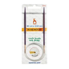 **-Rosewood Circular Knitting Pins 80cm :: 4.50mm-** ##-Pony P50910-##