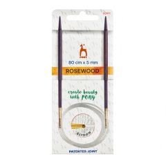 **-Rosewood Circular Knitting Pins 80cm :: 5.00mm-** ##-Pony P50911-##