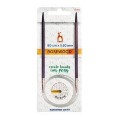**-Rosewood Circular Knitting Pins 80cm :: 5.50mm-** ##-Pony P50912-##
