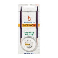**-Rosewood Circular Knitting Pins 80cm :: 6.50mm-** ##-Pony P50914-##