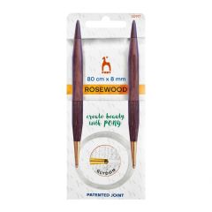 **-Rosewood Circular Knitting Pins 80cm :: 8.00mm-** ##-Pony P50917-##