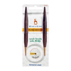 **-Rosewood Circular Knitting Pins 80cm :: 10.00mm-** ##-Pony P50919-##
