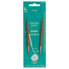 **-Bamboo Interchangeable Circular Knitting Pin Shank Black End :: 7.00mm-** ##-Pony P57915-##