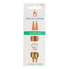 **-Bamboo Interchangeable Circular Knitting Pin Shank Black End :: 10mm-** ##-Pony P57919-##