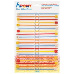 **-Childrens Plastic Knitting Pins Assorted Card-** ##-Pony P61682-##