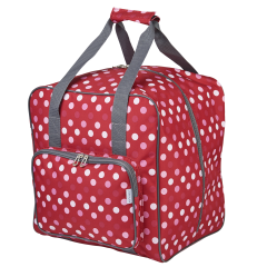 **-Large Overlocker Bag-** Red Polka Dot | 38 x 36 x 33cm | Carry Bag for Janome, Brother, Singer, Bernina and Most Overlockers ##-Sew Stylish PT650-RED-POLKA-##
