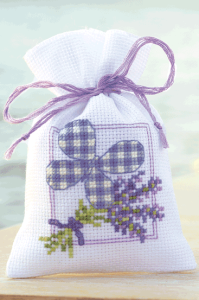 **-Counted Cross Stitch Kit Pot Pourri Bag Lavender Butterfly-** ##-Vervaco PN-0143683-##
