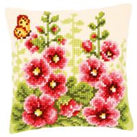 **-Cross Stitch Cushion: Delphiniums-** ##-Vervaco PN-0143709-##