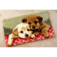 **-Latch Hook Rug: Puppies-** ##-Vervaco PN-0143943-##