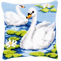 **-Cross Stitch Cushion : Swan-** ##-Vervaco PN-0144079-##
