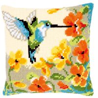 **-Cross Stitch Cushion: Hummingbird 3-** ##-Vervaco PN-0144080-##
